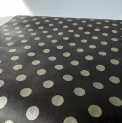 Бумага упаковочная «Золотой горох на черном» - Фото 1