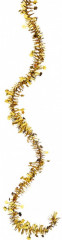 Гирлянда «Мишура со звездочками» (5 м), золотая - Фото 1