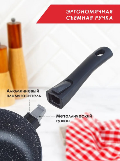 Сковорода со съемной ручкой «Гранит»