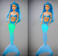 Кукла «Русалочка голубая с подсветкой» - Фото 3