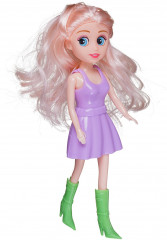 Набор игровой «Кукла в синем брючном костюме с медвежонком и дополнительным платьем» - Фото 3