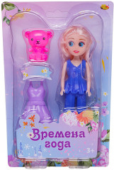 Набор игровой «Кукла в синем брючном костюме с медвежонком и дополнительным платьем» - Фото 5