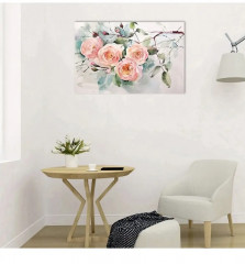 Картина на деревянном подрамнике «Куст роз» - Фото 1