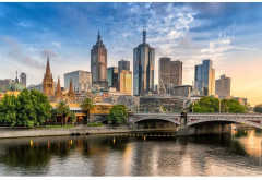 Картина на деревянном подрамнике «Панорама города» - Фото 1