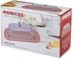 Масленка с пластиковой крышкой (19х7х12 см) - Фото 1