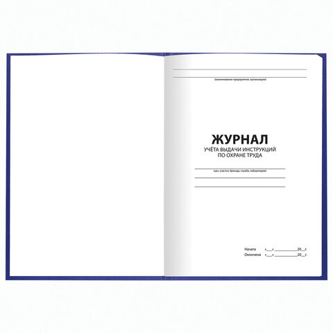Журнал учёта выдачи инструкций по охране труда
