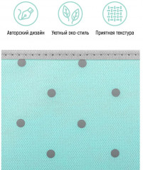 Короб складной для хранения «Тиффани серый горох с серой каймой» - Фото 4