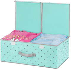 Короб складной для хранения «Тиффани серый горох с серой каймой» - Фото 6