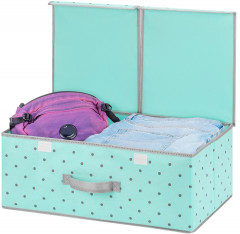 Короб складной для хранения «Тиффани серый горох с серой каймой» - Фото 7