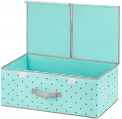 Короб складной для хранения «Тиффани серый горох с серой каймой» - Фото 8