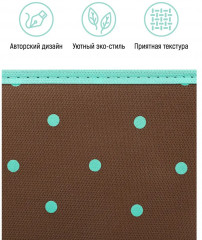 Короб складной для хранения «Коричневый горох тиффани с каймой тиффани» - Фото 4