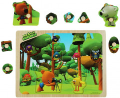 Пазл-вкладыш «Ми-ми-мишки.Фотоохота» - Фото 1