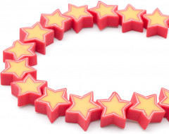 Набор бусин «Оранжевые звезды» - Фото 1