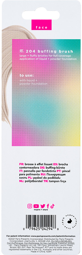 Кисть для тональной основы «Neon Dream Buffing Brush», №204 | Real Techniques | Фото 4