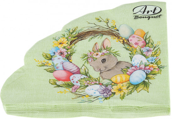 Салфетки бумажные «Пасхальный венок»