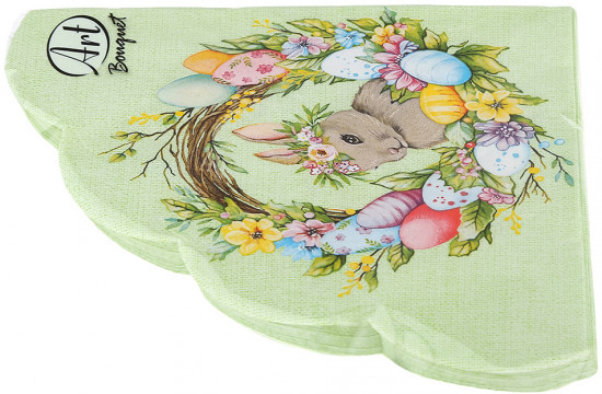 Салфетки бумажные «Пасхальный венок»