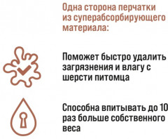 Перчатка для груминга «Grooming Mitt» - Фото 3