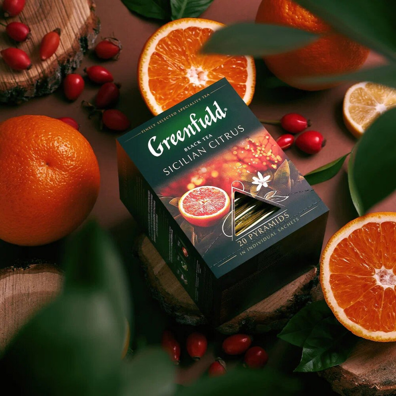 Чай в пирамидках «Sicilian citrus» — Коллекция пирамидок — Greenfield