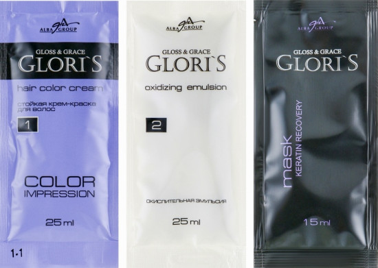 Крем-краска для волос «Glori's» 3.65 Темно-каштановый