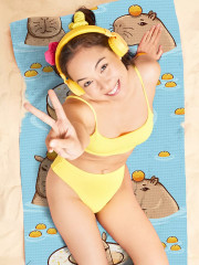 Полотенце вафельное пляжное «Capybara» - Фото 2