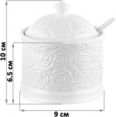 Набор сахарниц с крышками и ложками «Розы» - Фото 1