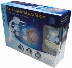 Музыкальный мобиль-трансформер, бело-голубой - Фото 4