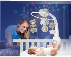 Музыкальный мобиль-трансформер, серо-бежевый - Фото 5