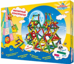 Магнитный конструктор, 89 деталей, 3 типа элементов - Фото 1