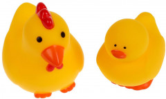 Набор игрушек для ванны «Курочка и петушок» - Фото 1