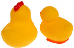 Набор игрушек для ванны «Курочка и петушок» - Фото 2
