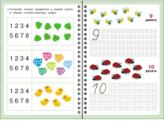 Цифры, дорожки и линии. Многоразовые прописи