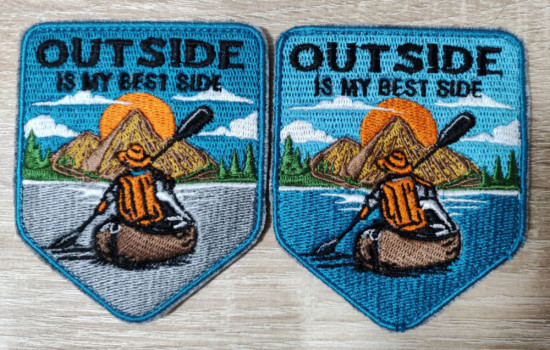 Шеврон «Outside is my best side»