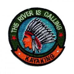 Нашивка на липучке «Kayaking, the river is calling. Каякинг, река зовет» - Фото 2