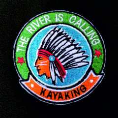 Нашивка на липучке «Kayaking, the river is calling. Каякинг, река зовет» - Фото 4