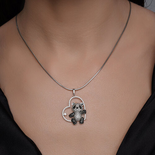 Подвеска из серебра с фианитами