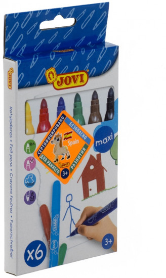 Фломастеры «Maxi» (6 цветов)
