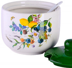 Сахарница с крышкой и ложкой «Лесные ягоды с лимонами» - Фото 1