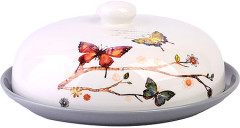 Блюдо для блинов с крышкой «Бабочки в саду» - Фото 3