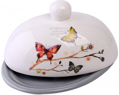 Масленка с крышкой «Бабочки в саду» - Фото 1