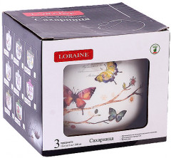 Сахарница с крышкой и ложкой «Бабочки в саду» - Фото 2