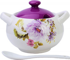 Сахарница с крышкой и ложкой «Очарование» - Фото 1