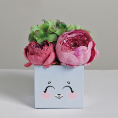 Коробка для цветов с топпером «Зайчик» - Фото 3