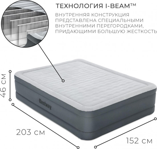Кровать надувная со встроенным электронасосом