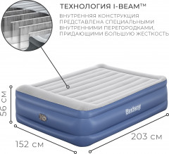 Кровать надувная со встроенным электронасосом «Queen» - Фото 2