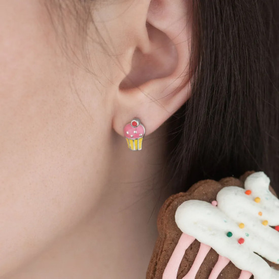 Серьги из серебра с эмалью