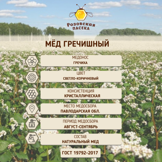 Мед натуральный «Гречишный»