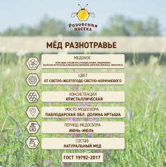 Мед натуральный «Разнотравье» - Фото 3