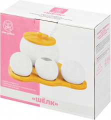 Сахарница с набором для специй и зубочисток «Шелк» - Фото 8