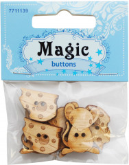 Набор пуговиц-фигурок «Мышка и сыр» - Фото 1