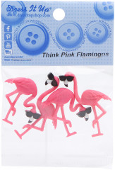 Набор пуговиц-фигурок «Розовые фламинго» - Фото 3